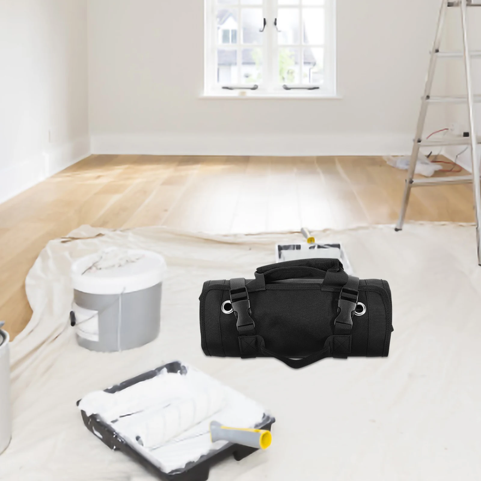 Heavy Duty Tool Roll Bag Multi Compartment Oxford Cloth Tool Pouch Organizer for Workshop Garage Emergency Repair Kit