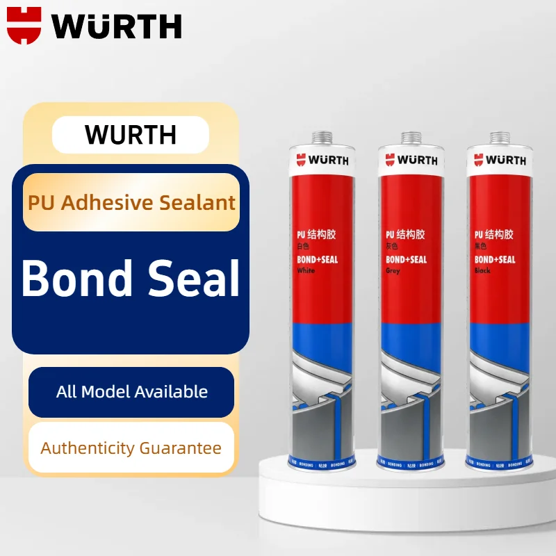 Original Wurth Bond+Seal 1K Polyurethane PU Structural Adhesive Sealant White Grey Black for Car Metal Wood Concrete