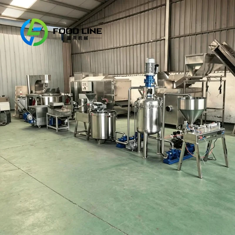 Peanut Butter Production Line Fine Grinding Unit Creates Smooth Texture Without Large Granules For Commercial Peanut Butter