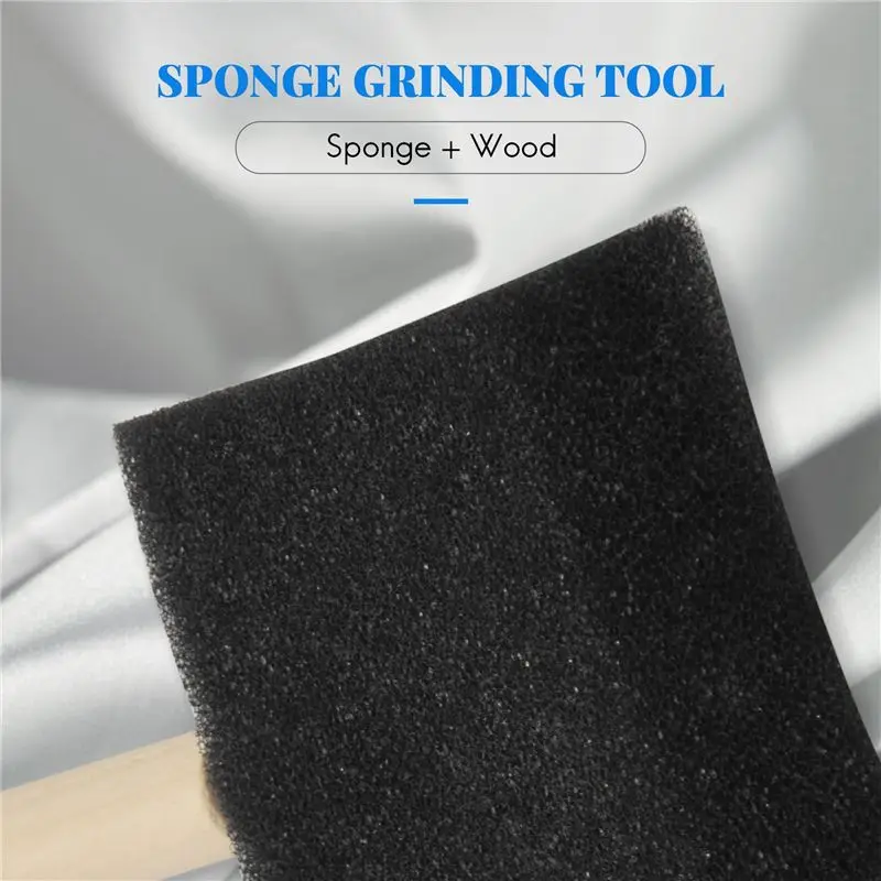 AEE6-Foam Brush Painting Sponge Tool With Hardwood Handles Pack Of 10