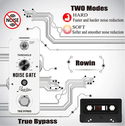 Imagen 2 del producto Rowin Super Star Noise Gate Killer Pedal efectos de guitarra reducción de ruido PedalBoard supresor guitarra eléctrica bajo