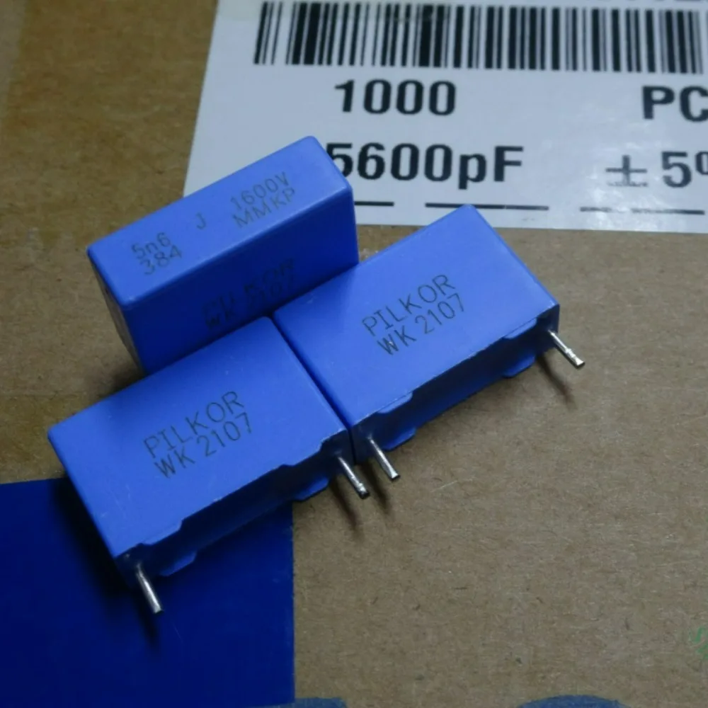 10pcs/lot MKP384 0.0056uf 1600v 5N6 5600pF 562 J Brand New 15mm Film Capacitor PCMP3848R562