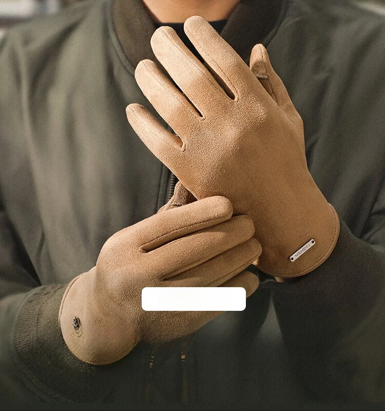 

Мужские тонкие перчатки на флисовой подкладке для езды на велосипеде и мотоцикле, теплые перчатки для вождения с сенсорным экраном, весенне-осенние