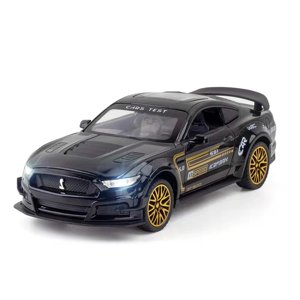 1:32 Ford Mustang GT500 Alloy Car Simulation Model Ornaments Door Toys Gift Collection A194