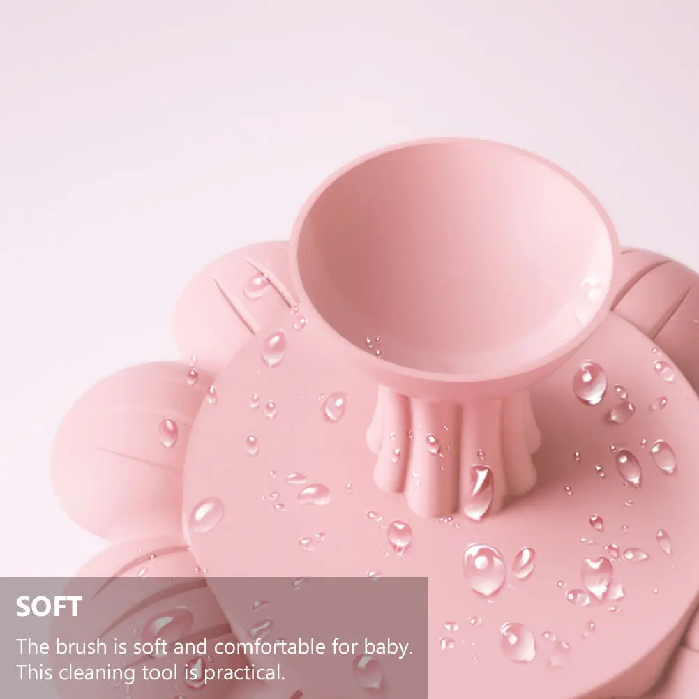 

Silicone Baby Bath Brush Soft Massage Scalp Hair Washing Brush Newborn Cleaning Tool Portable Silicone Bath Scrubber Baby