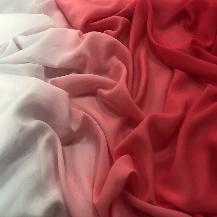 Gradient Chiffon Fabric By The Meter for Hanfu Dancewear Skirts Sewing Feel Soft and Comfortable Cloth Skin Friendly Breathable