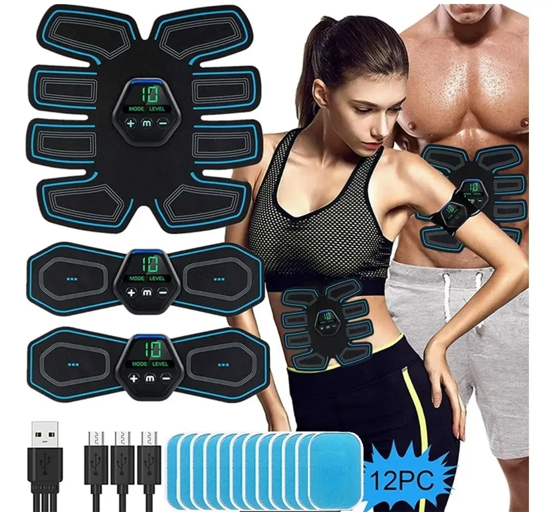 EMS Wireless Muscle Stimulator Trainer Smart Fitness Abdominal Training Electric Weight Loss Stickers Body Slimming Massager