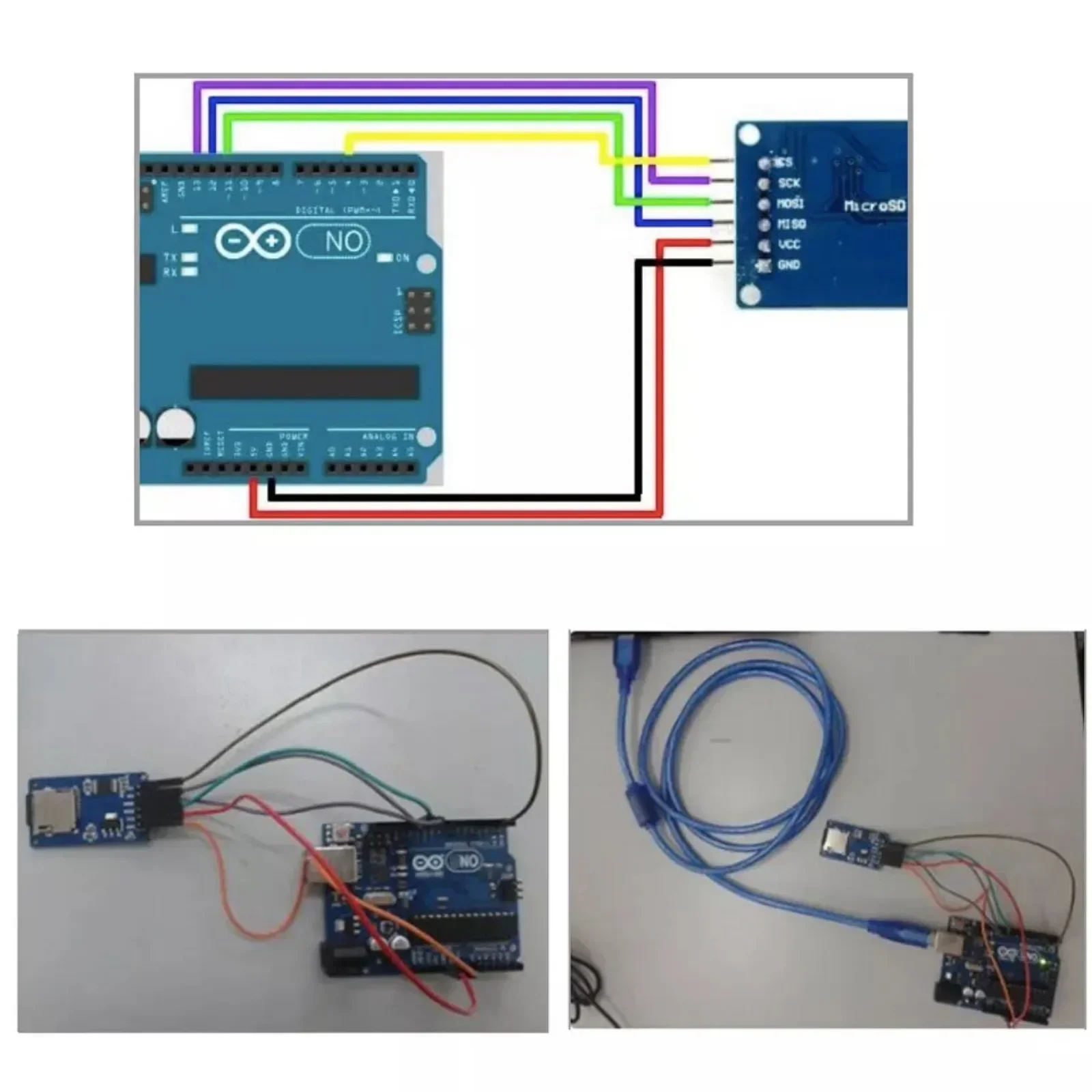 وحدة بطاقة Micro SD Mini TF وحدة قراءة الكتابة مع واجهة SPI #6