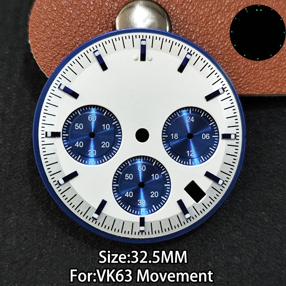 32.5MM VK63 Dial For VK63 Movement Dial VK63 For Speed Master Dial