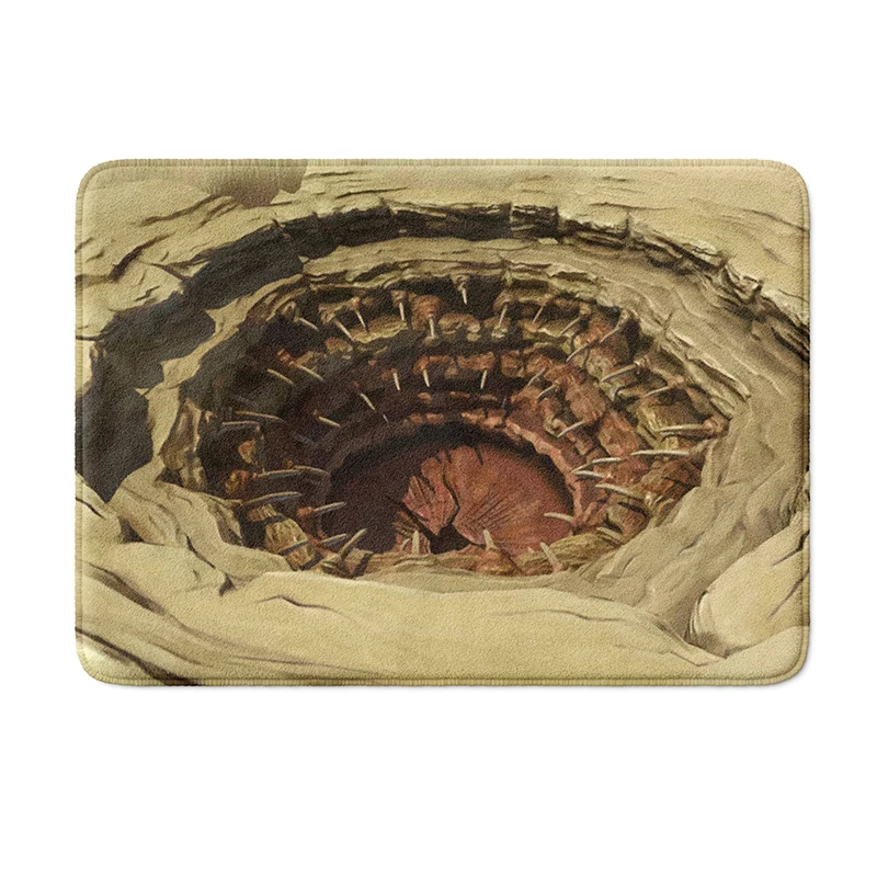 Aertemisi The Sarlacc Pit Halloween Decoration Bath Mat with Non Slip Base Absorbent Super Cozy Flannel Floor Rug Carpet