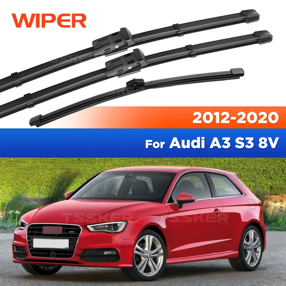 

Front & Rear Wiper For Audi A3 S3 8V 2012-2020 2013 2014 2015 2016 Wiper Blades Windshield Windscreen Window Brushes 26"+16"+13"