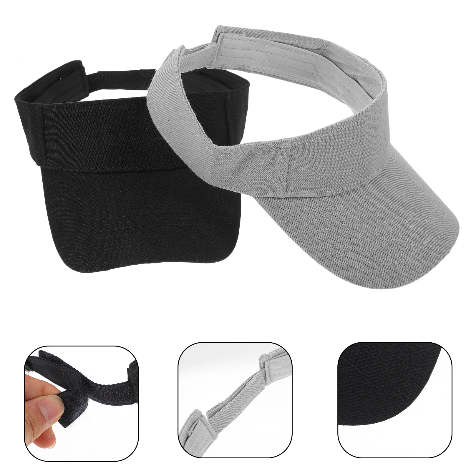 

2 Pcs Sun Visor Elderly Hat Sports Hats Outdoor Caps for Women Adjustable Baseball