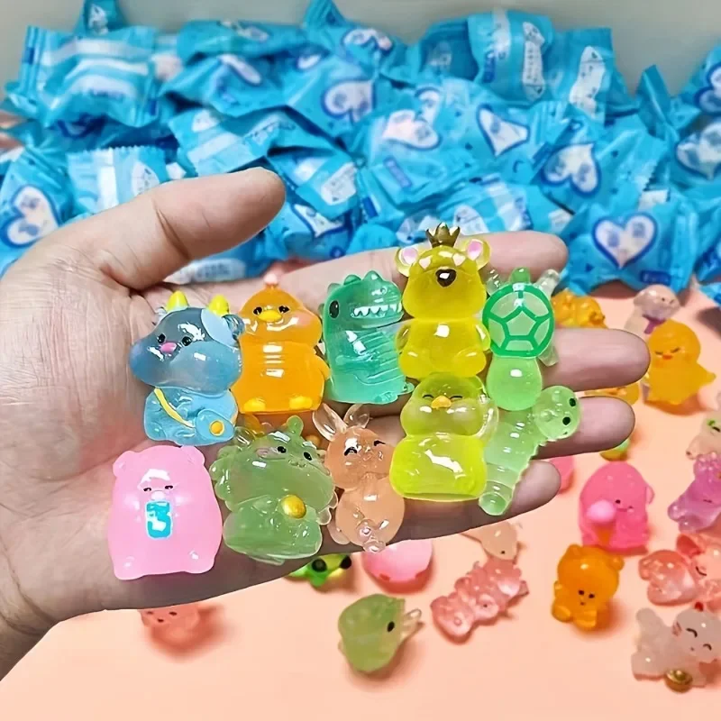 

10-30-50pcs Mini Animal Surprise Blind Bags Cute Luminous Assorted Colors Animals Blind Box Toys for Kids Children Birthday Gift