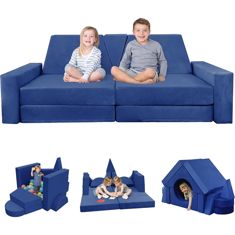Children's educational sofa toy indoor software building block educational multi-functional compression sofa