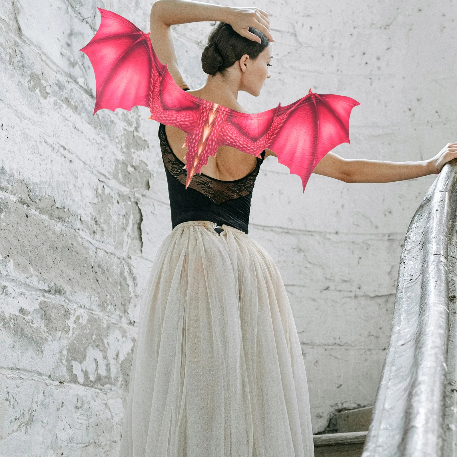 Drachenflügel-Cosplay-Requisite für Herren, Halloween-Kostümzubehör, gruseliges, lustiges Design, für Erwachsene, Party, Karneval, Verkleidung, Flügel, einzigartiger Look