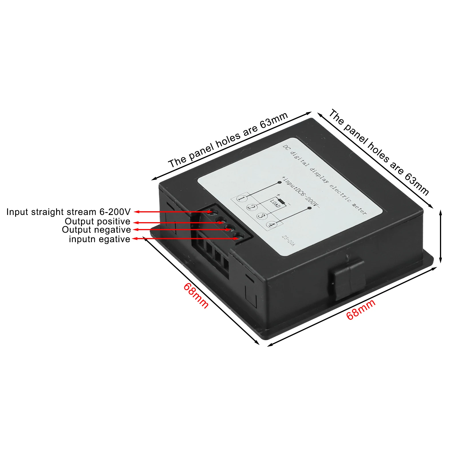 DC Voltage Measurement Device Tester Large Display Color: As Shown In The Picture DC Voltmeter Backlight Function