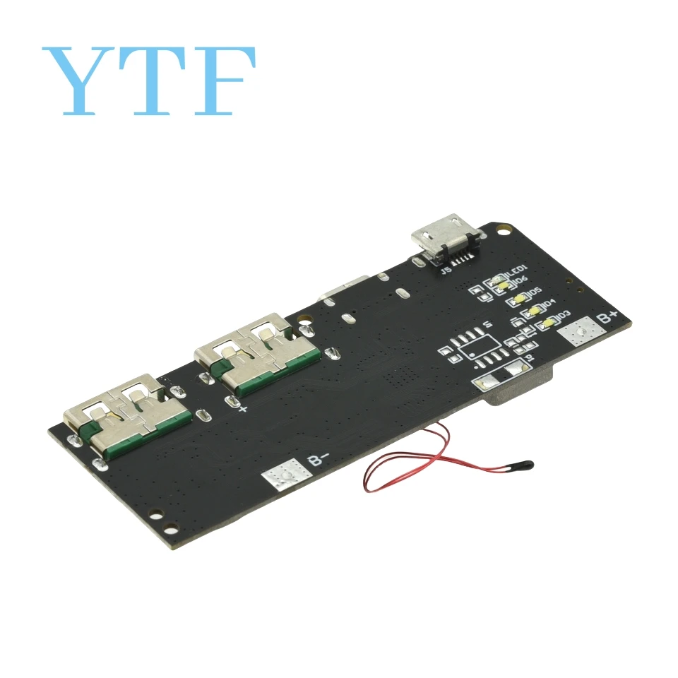 QC4.0 QC3.0 LED Dual USB 5V 4.5A 22.5W Micro/Type-C USB Mobile Power Bank 18650 Charging Module Temperature / Circuit Protection