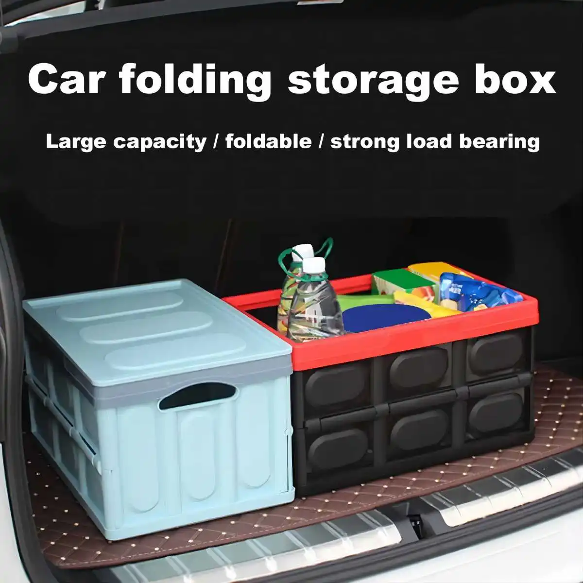 

Car trunk organizer storage compartment bag Car trunk organizer Travel tool storage organizer Rear seat+waterproof bag