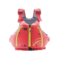 Ayuda de flotabilidad 50N para niños adultos 30-100KG, rojo PFD salvavidas pesca natación Kayak chaleco chaqueta adultos con bolsillo para remo canoa SUP