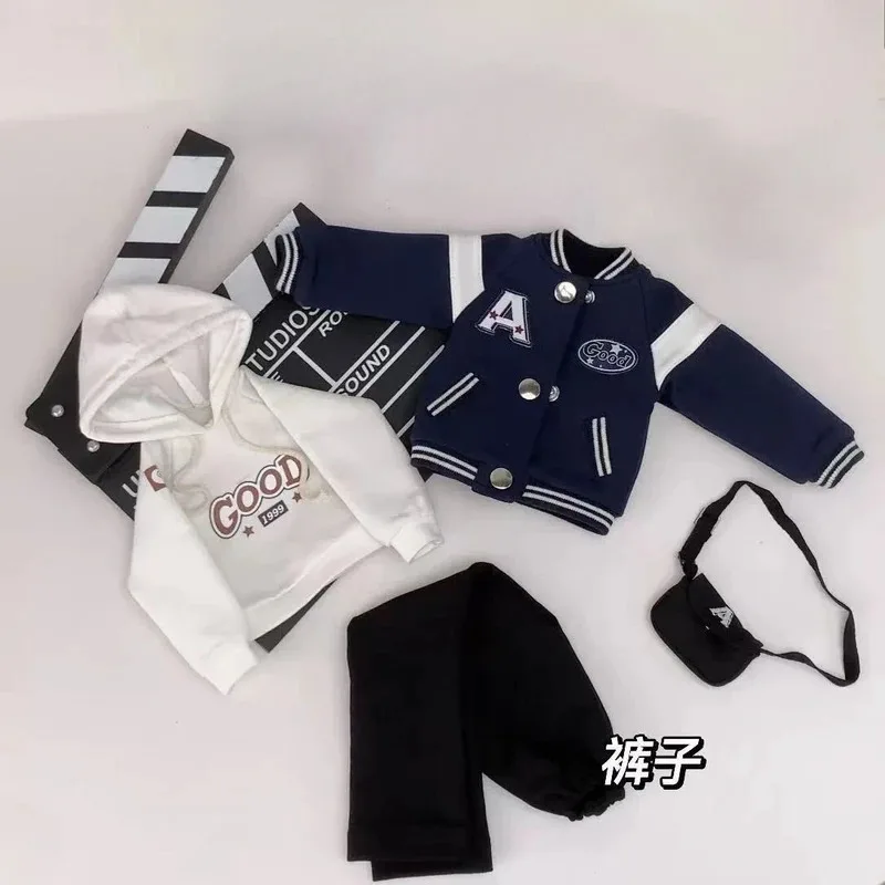 新しい1/4ドール服スーツ、45cm BJDドール用、キュートな野球セットドレスアップ、女の子のおもちゃ、プレイハウスドールアクセサリー、ドールなし
