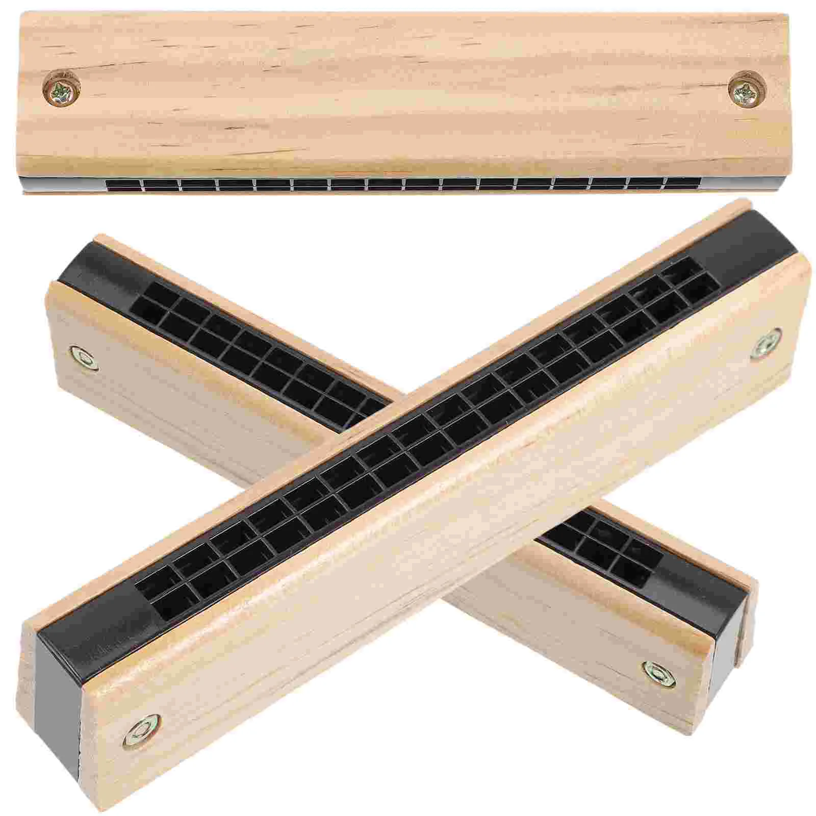 

3 Pcs Mouth Harp Harmonica Toys for Babies Childrens Musical Instruments Chromatic Scale Wood