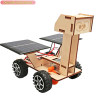 Creative DIY Handmade Solar Powered Mars Rover Model Toy Children's Wooden Teaching Tool Technology Small Maker Puzzle Toy