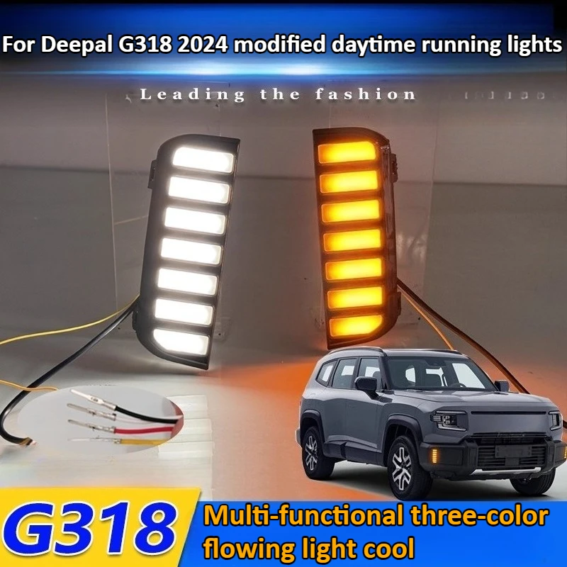 

For Deepal G318 2024 Daytime Running Lights Modification LED Daytime Running Lights Fog Light Frame Decorative Lights