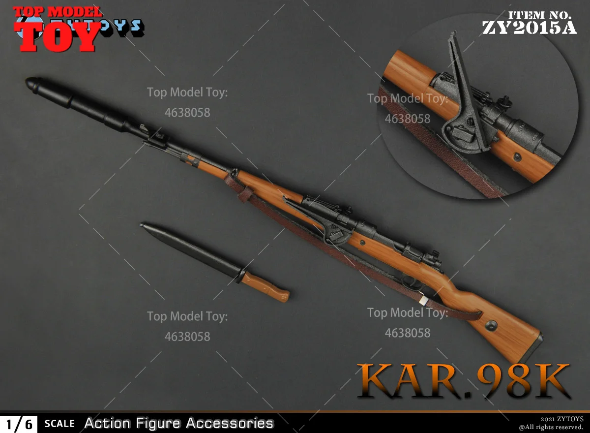 ZYTOYS ZY2015 1/6 Scale  98K Rifle Sniper Military Weapon Mini Plastic Gun Model For 12" Soldier Action Figure Body Dolls