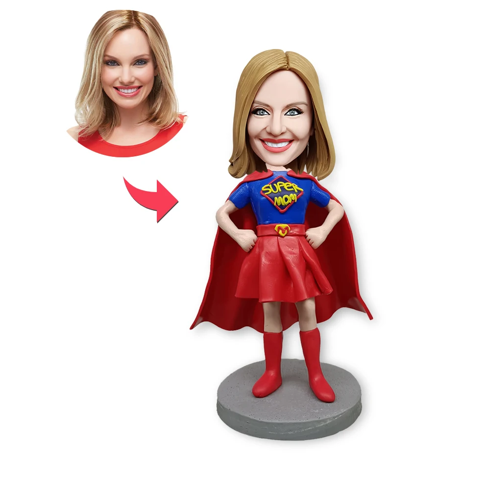 

Personalized Superman Bobblehead Customizable Women's Gift Unique Mother's Day Customizable Figure Collectible