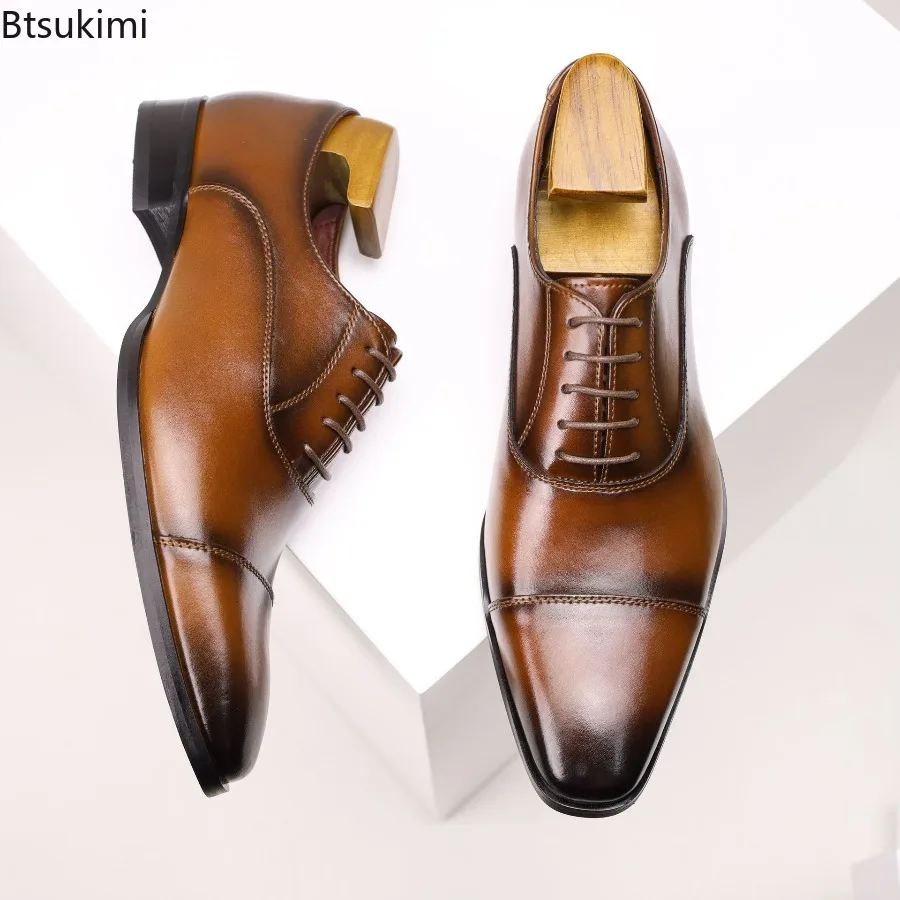 Quality Mens Dress Shoes Black Formal Social Shoes Male Business Wedding Derby for Man Luxury Oxford Loafers Zapatos De Hombre