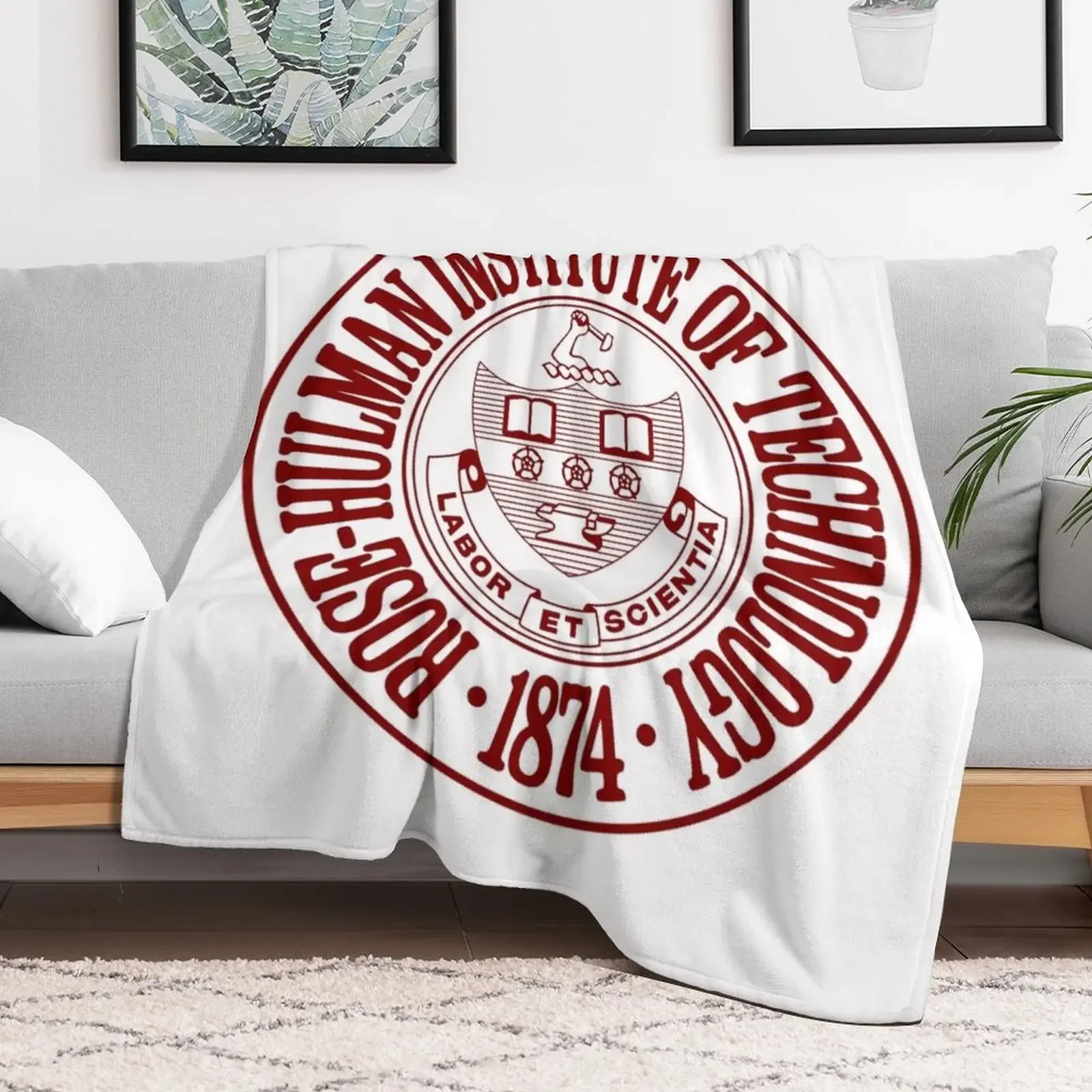 Rose Hulman Institute of Technology College Throw Blanket Heavy Decorative Throw Blankets