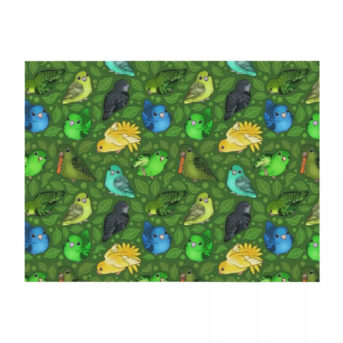 Lineolated Parakeet Cuties Throw Blanket Weighted Extra Large Throw warm winter Bed covers Blankets