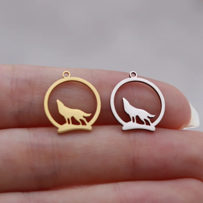 3pcs Cute Cat Frog Unicorn Charms 316 Stainless Steel Wolf&Dragon Shark Fit DIY Bracelets Earrings Jewelry Making Mini Pendant