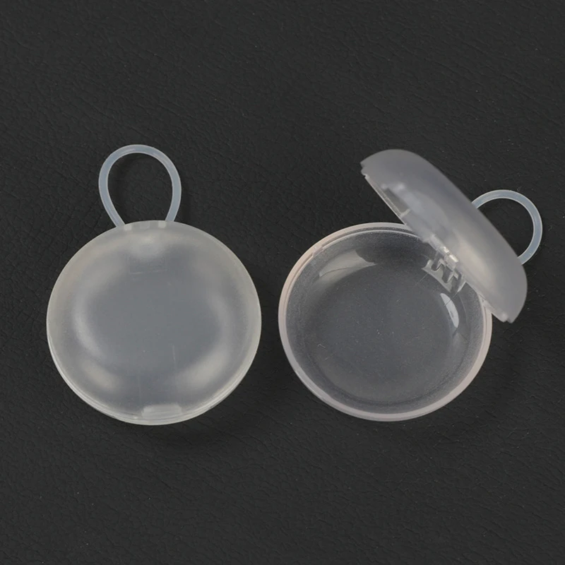 Portable Pocket Earplug Organizer Round Plastic Small Storage Box Travel Mini Earphone Accessories Case Trinket Jewelry Holder
