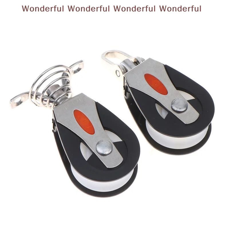 Marine Outhaul Pulley Heavy Duty Stainless Steel Nylon Structure for Boat Rigging Yacht Mast Sailing Pilate