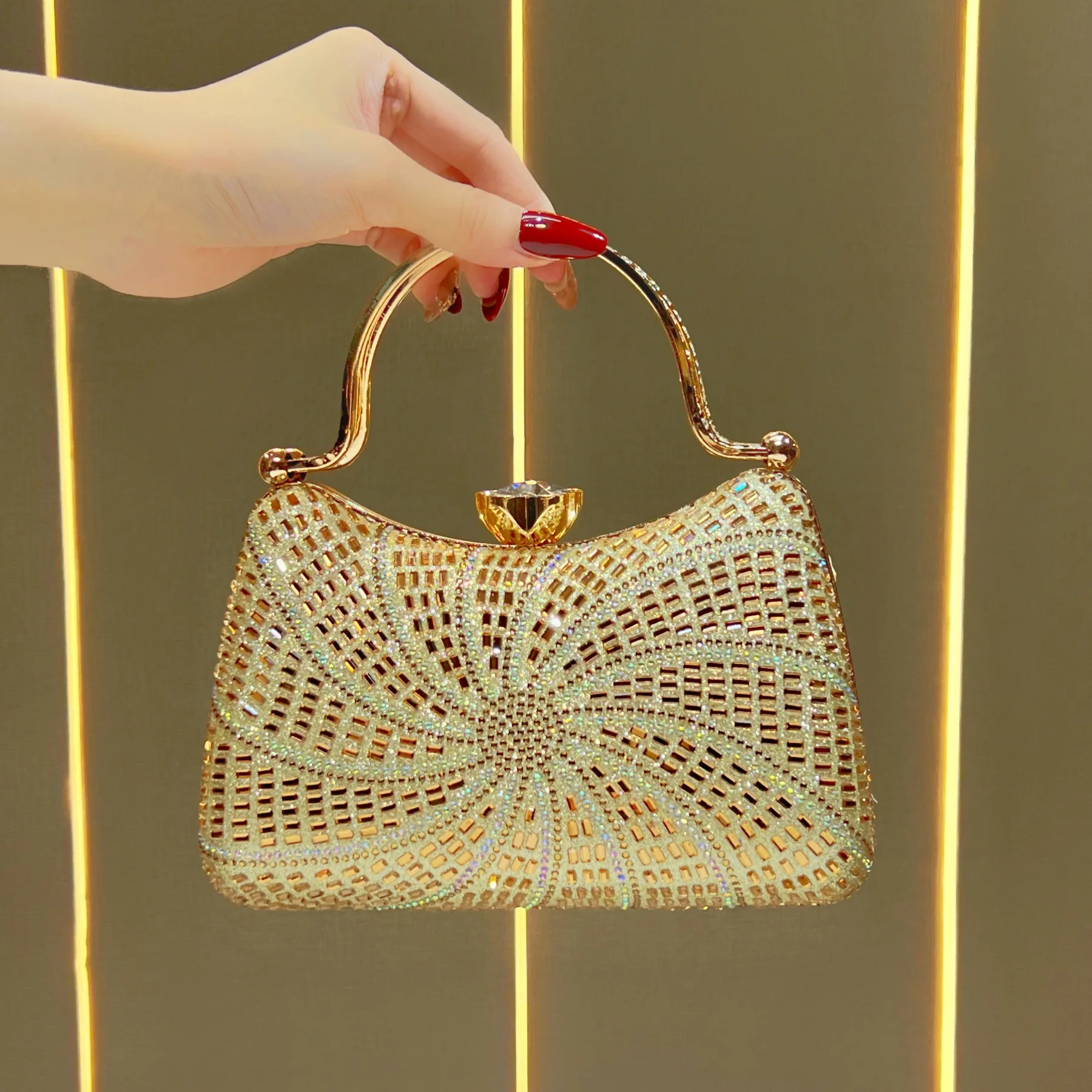diamond banquet handbag exquisite premium handbag chain shoulder bag celebrity diamond-encrusted party bag