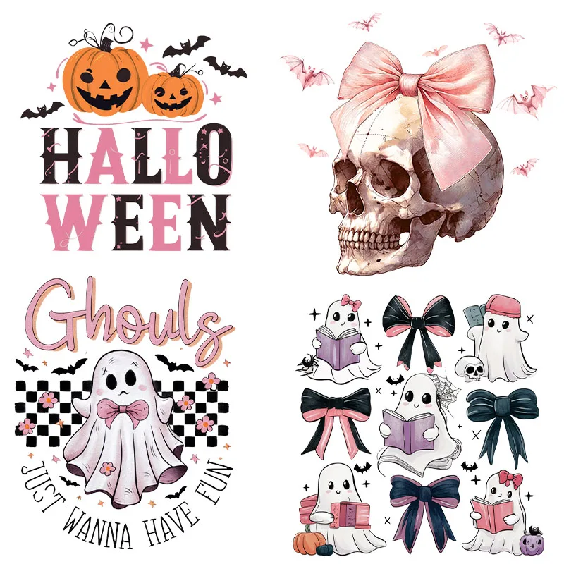 Future Ghosts Hippie Halloween Bows Pumpkins Holiday DTF Prints Transfer