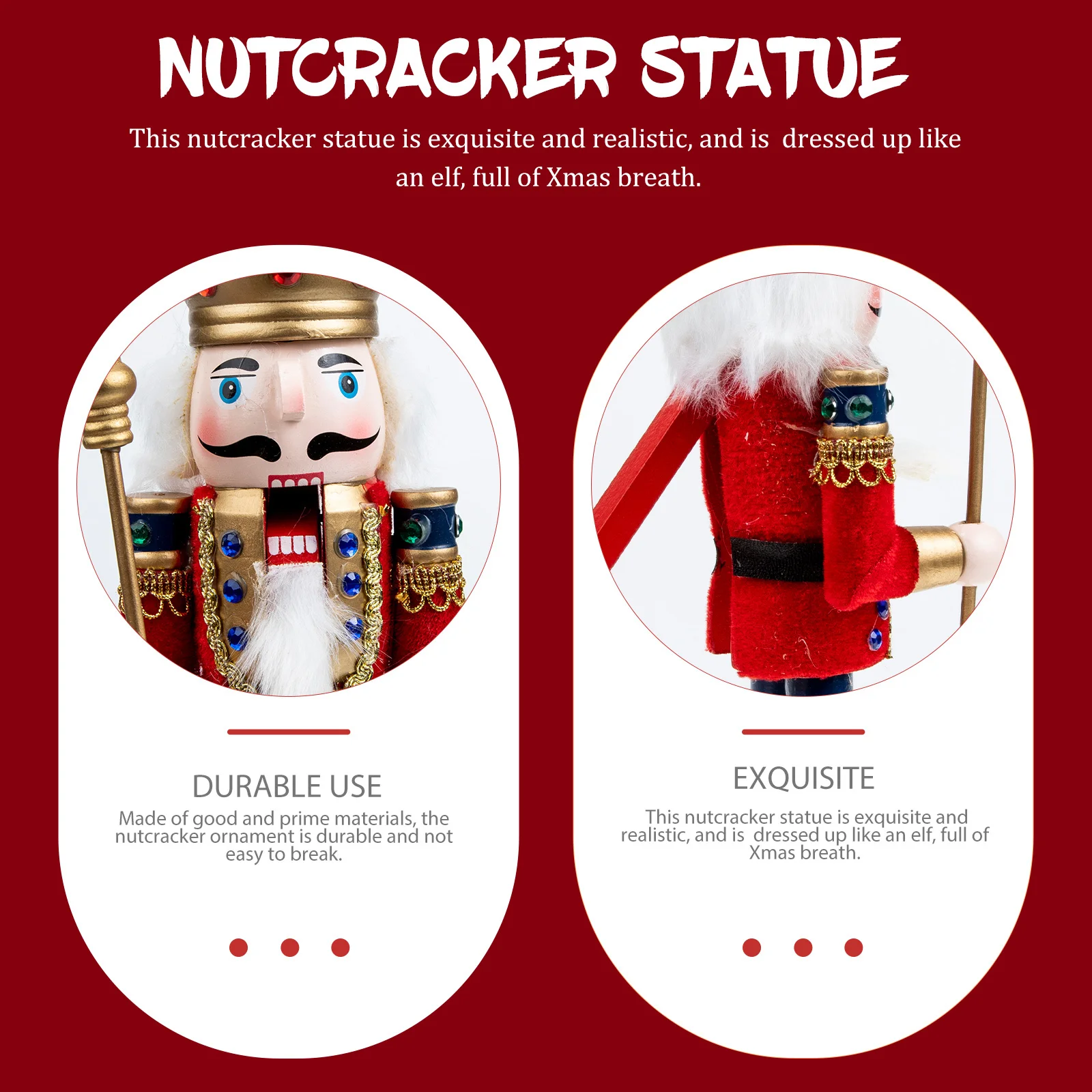 

Christmas Wooden Nutcracker Soldier Desktop Ornament Creative Wood Puppet Decoration Xmas Table Decor Lovely Xmas Gift