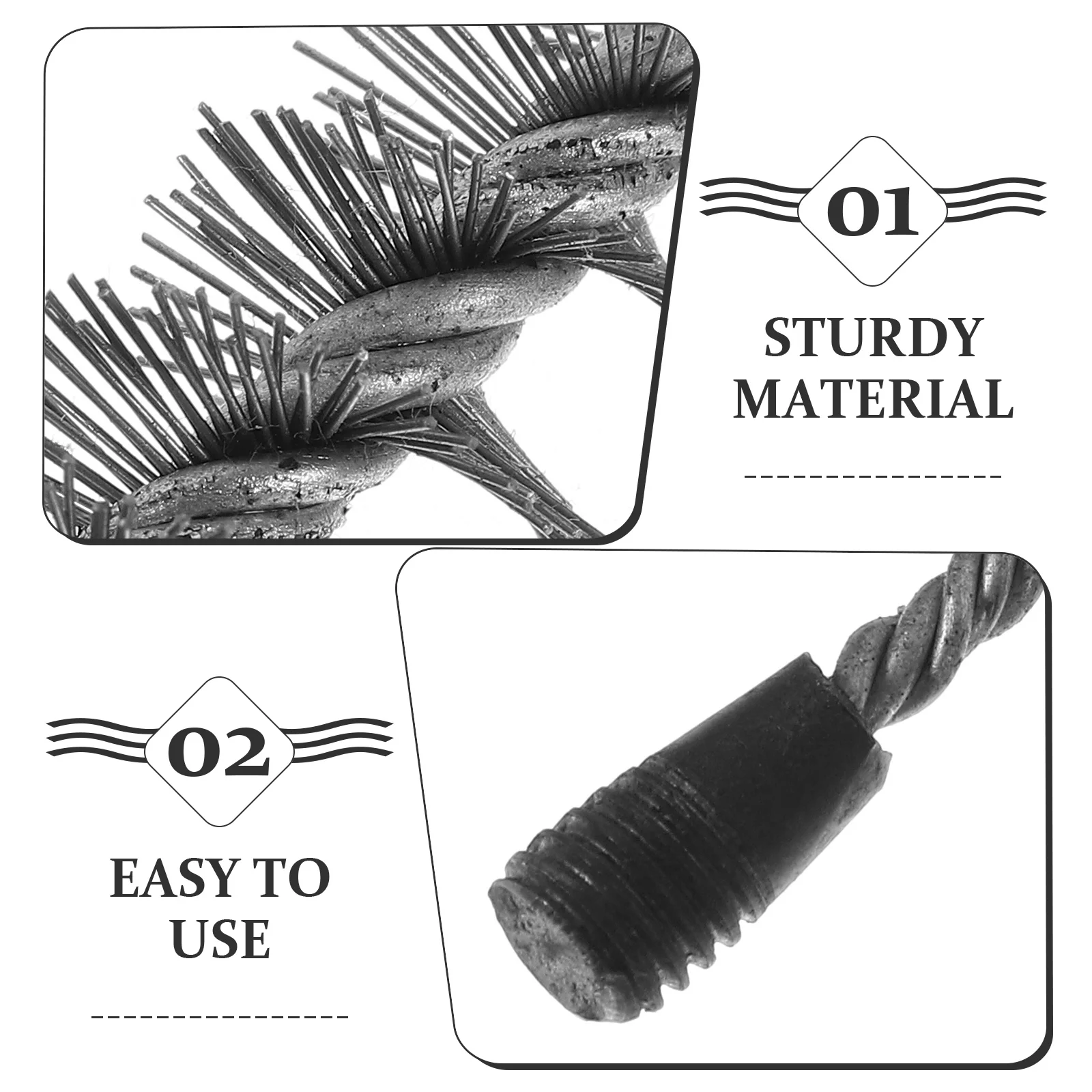 2Pcs Steel Wire Chimney Brush Funnel Flexible Multi-Function Cleaning Tool Fireplace Chimney Cleaner Kit Wire Brush
