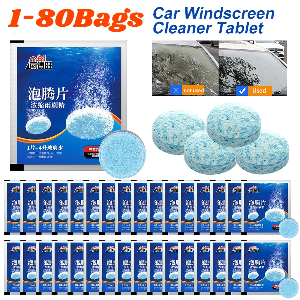 

Car Windscreen Solid Cleaner Effervescent Tablets Auto Wiper Window Glass Solid Cleaning Concentrated Tablets Car Accessories