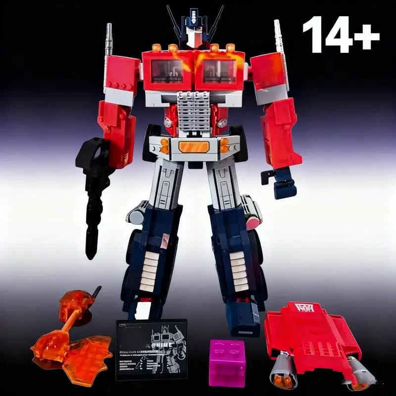 

2025 НОВЫЙ 1508 шт. робот-автомобиль, игрушки Optimus Prime Blocks 10302, грузовик-трансформер, автобот, деформация, фильмы, подарок для детей