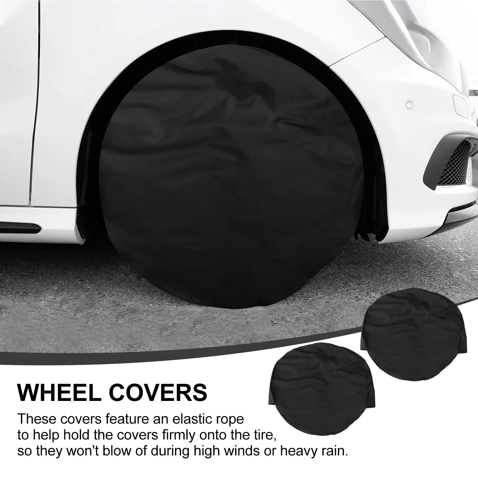 2Pcs Wheel Tire Cover for Rv Truck Car Camper Trailer 32inch Waterproof Durable Thick Breathable Canvas Tire Cover