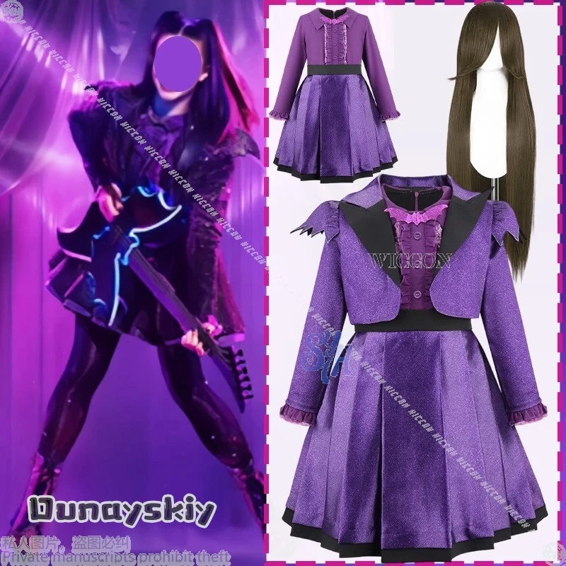 

Anime Halloween Party Cosplay Vampire Deep Purple Shapeshift Henshin Uniform{Amanda Cos} Mini Dress Teenage Gothic Lolita Event