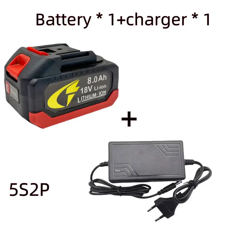 The 5S2P 18V 18650 lithium battery is suitable for charging the Makita 8.0Ah high current and high-power battery. Charger.