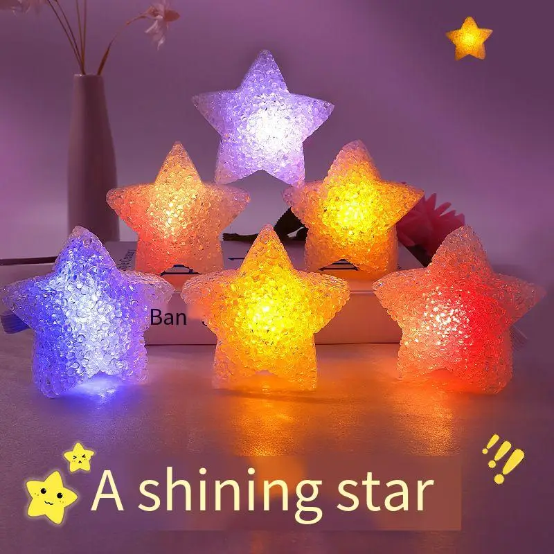 Star lights hand-held color-changing stage performers hand-held kindergarten dance luminous five-pointed star bracelet performan