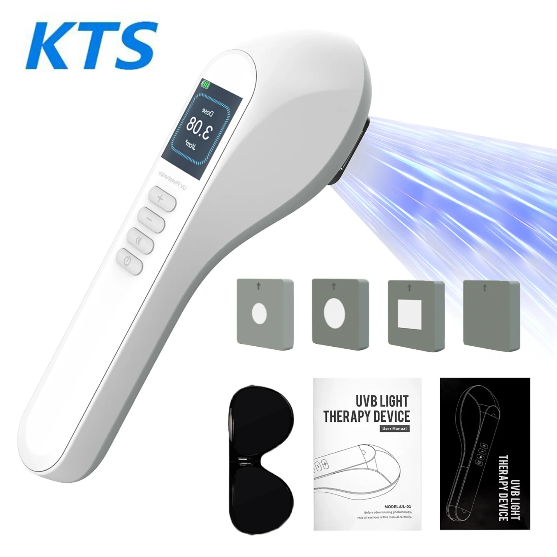 KTS UVB Phototherapy Lamp Device for Vitiligo Treatment 308NM UV Narrow Band Ultraviolet Light Therapy Psoriasis Spots Eczema