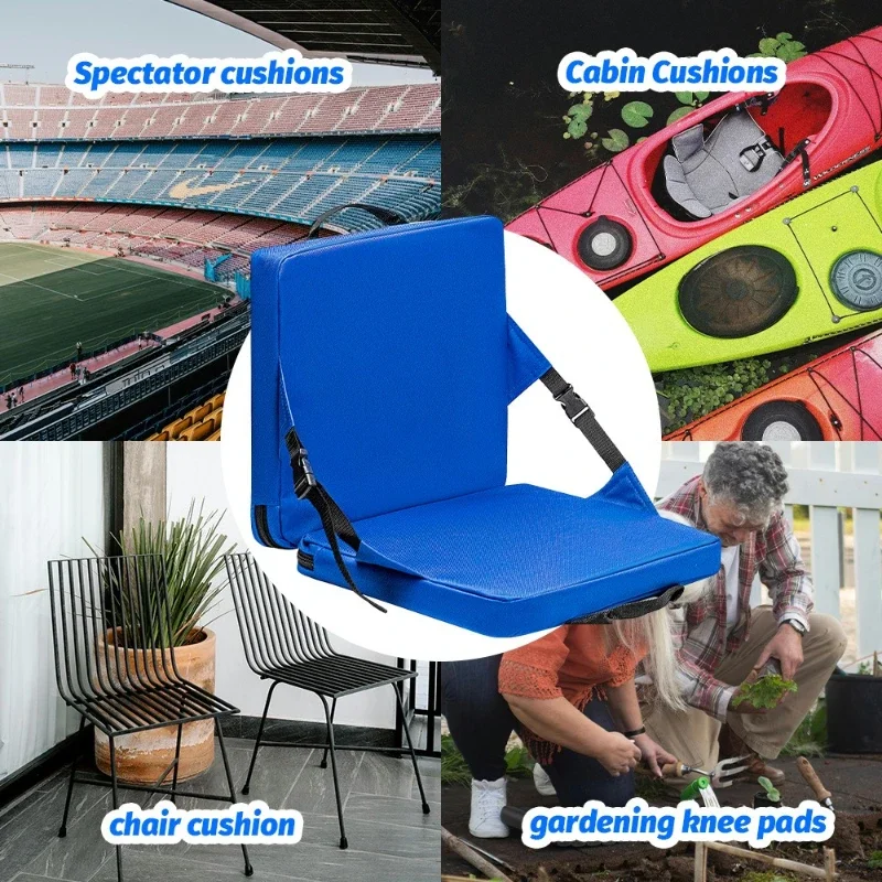 Stadium Spectator Seat Cushions Handheld Folding Thick Pads Easy To Disassemble and Clean Boat Soft Mats Handheld and Portable