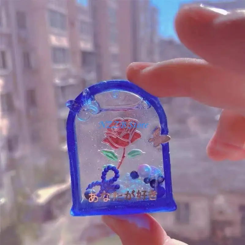 T21F قالب صب الراتنج الرمال المتحركة ، قالب شاكر الفن الراتنج ، قالب سيليكون كريستال مجوف قالب قلادة الايبوكسي قالب سلسلة