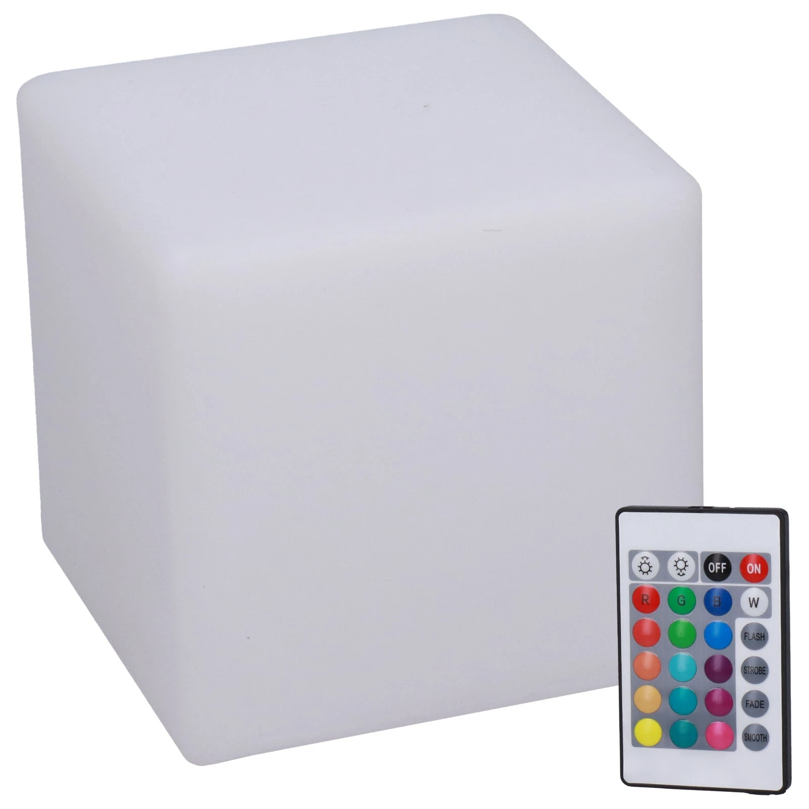 LED Cube Lamp Remote Control RGBW Adjustable 16‑Color 4‑Mode Durable Night Light for Indoor Home Bar KTV