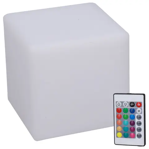 LED Cube Lamp Remote Control RGBW Adjustable 16‑Color 4‑Mode Durable Night Light for Indoor Home Bar KTV